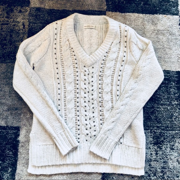 Abercrombie & Fitch Embellished Cable Sweater - Picture 5 of 8